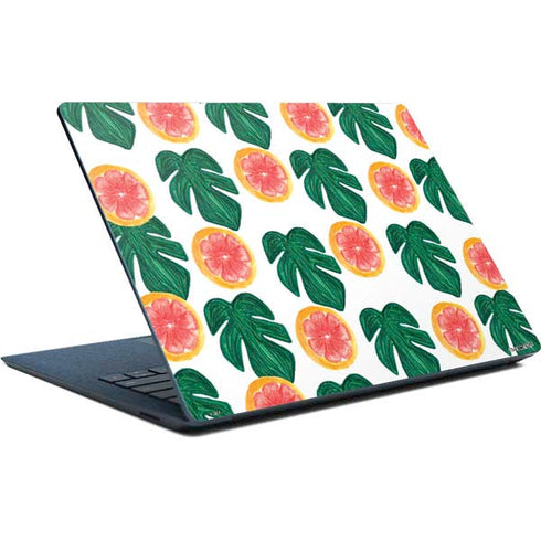 Bouffants and Broken Hearts Tropical Leaves and Citrus Surface Laptop Skin